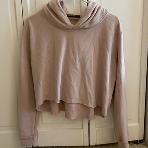 Brandy Melville cropped pink hoodie